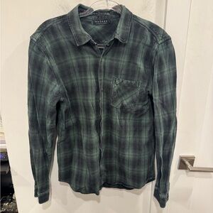 Velvet Men's Dark Green Checkered Shirt